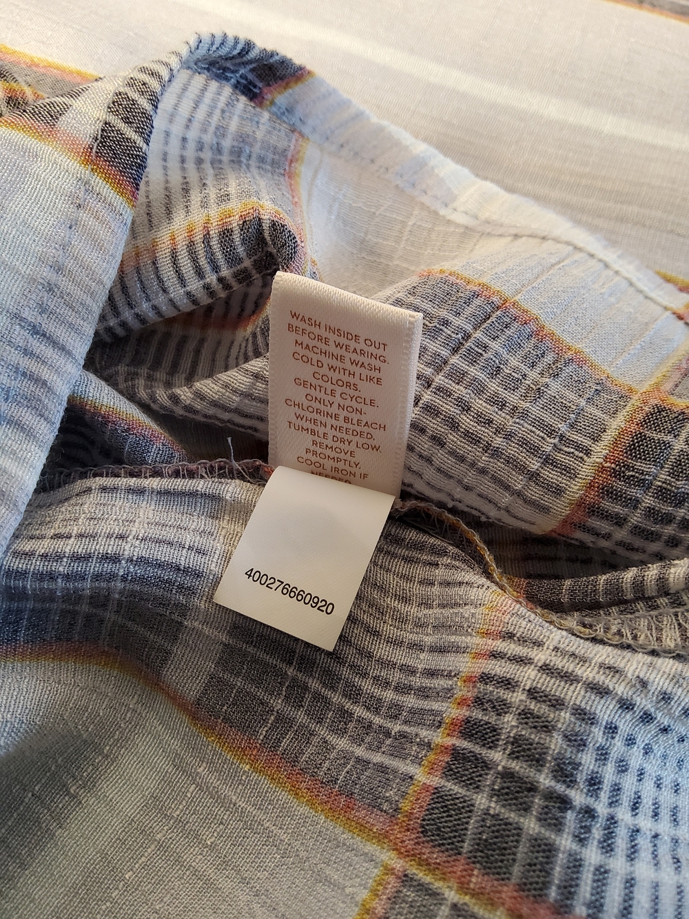 LC Lauren Conrad Light Blue Plaid Square-Neck Blouse - Picture 8 of 9